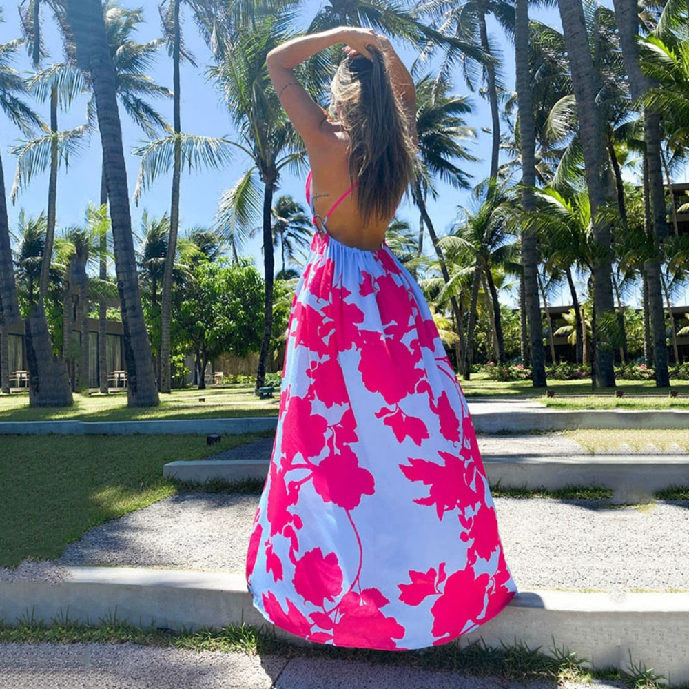 ZARA Summer New Bohemian Print Spaghetti Strap Sleeveless Maternity Maxi Dress